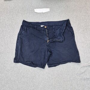 Chubbies Men Shorts 36 Navy Blue Chino Casual Button Zipper 7" Inseam